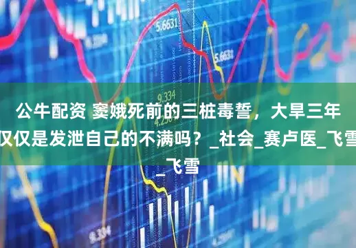 公牛配资 窦娥死前的三桩毒誓，大旱三年仅仅是发泄自己的不满吗？_社会_赛卢医_飞雪