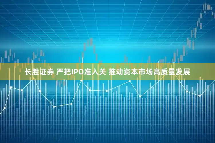长胜证券 严把IPO准入关 推动资本市场高质量发展