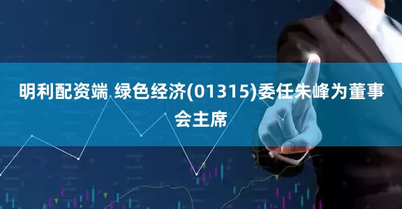 明利配资端 绿色经济(01315)委任朱峰为董事会主席