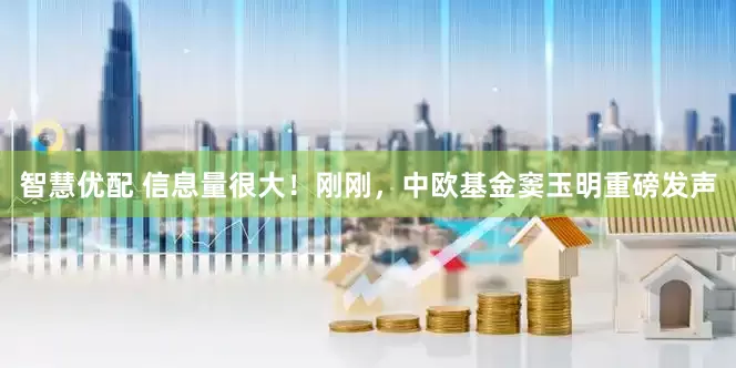 智慧优配 信息量很大！刚刚，中欧基金窦玉明重磅发声